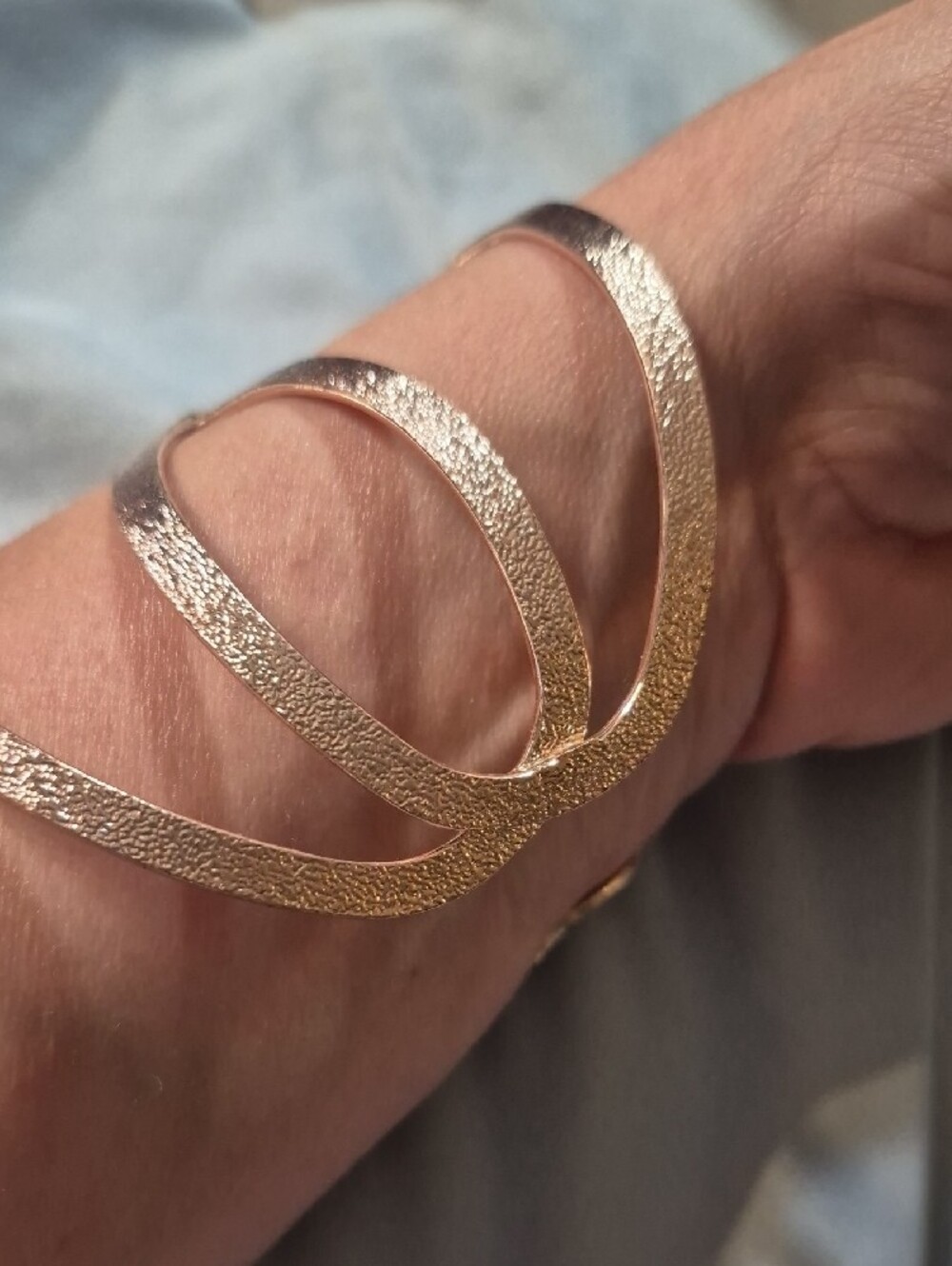 Rose Gold Cuff Bracelet - Picture 4 of 6